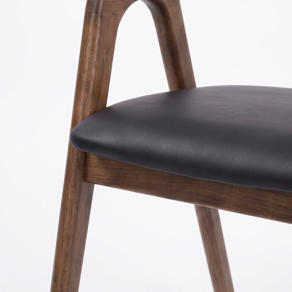Chaise en cuir synthétique - HAWA marron, MAISON PAVANE
