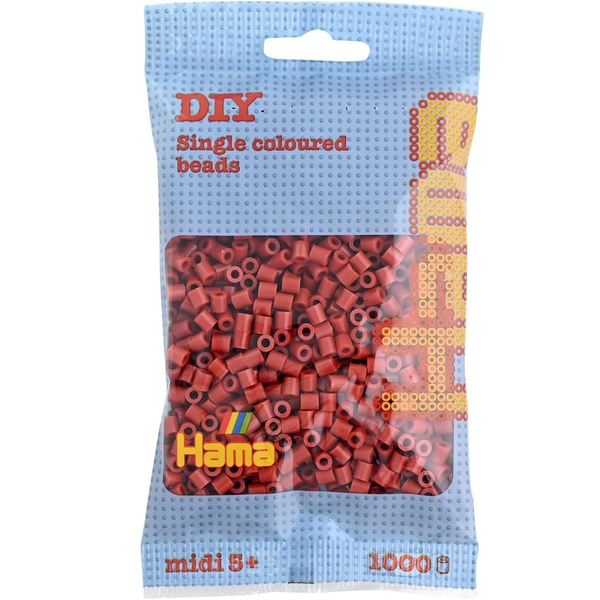 Sachet 1000 perles plastique marron, HAMA