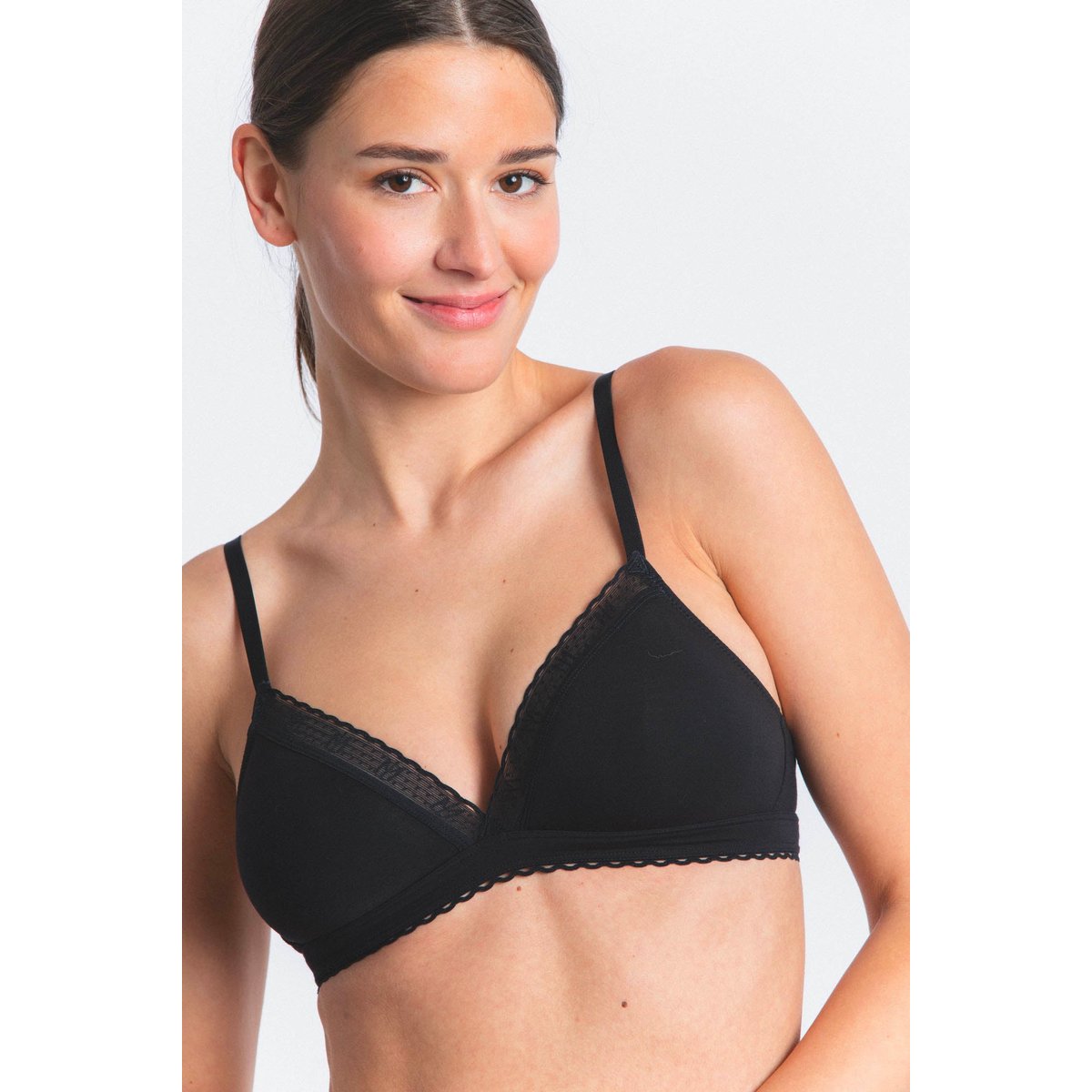 Soutien-gorge triangle issu de fibres végétales LA PETITE LEJABY noir, MAISON LEJABY
