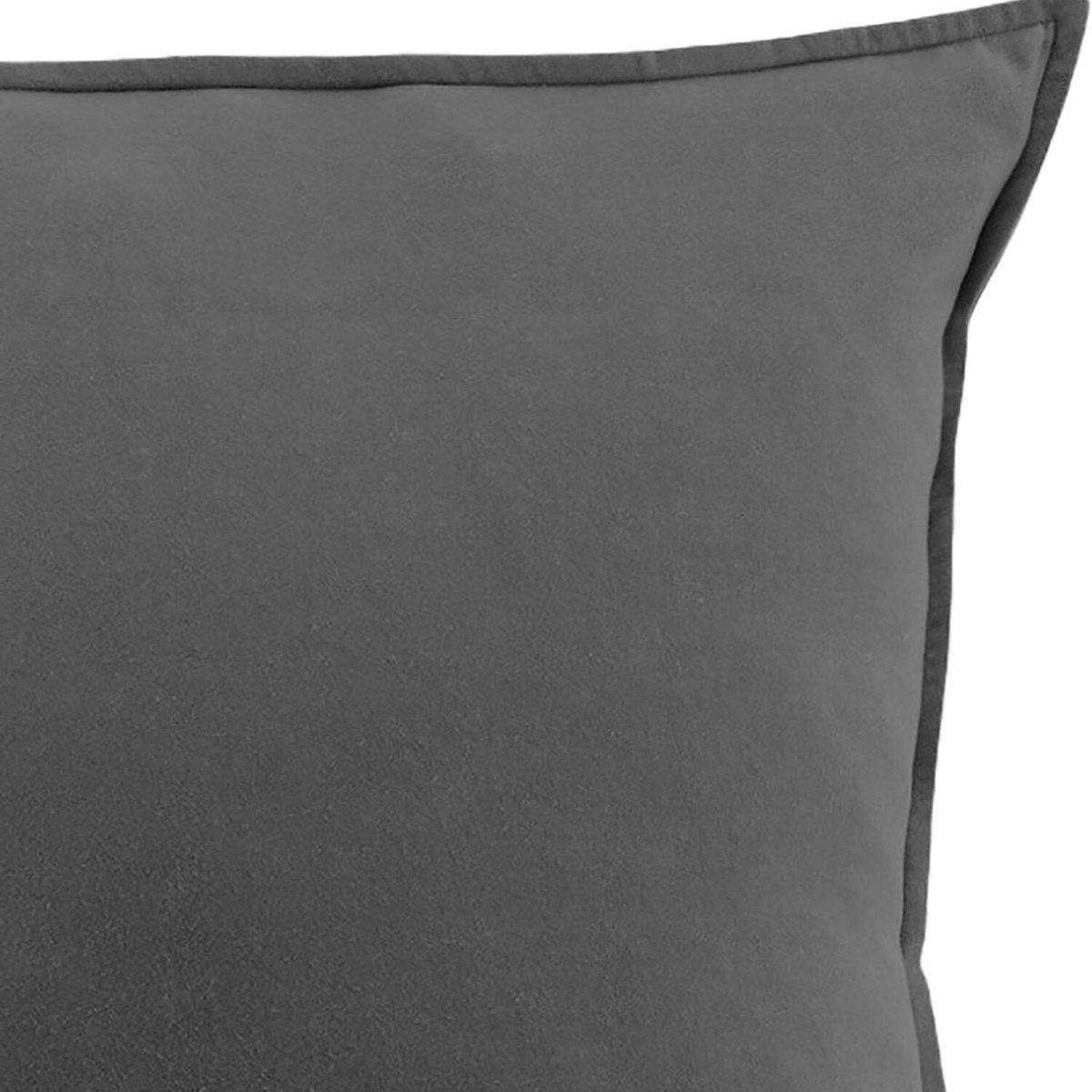 Taie d'oreiller en flanelle de coton unie, OZEN neige, C DESIGN HOME TEXTILE
