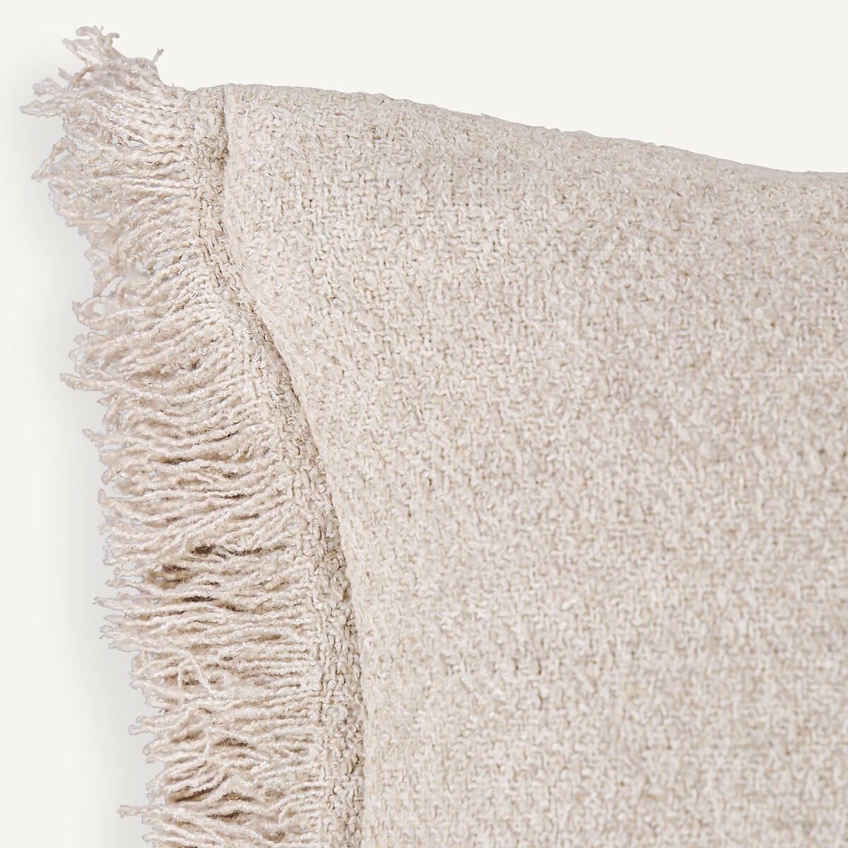 Ileia Fringed Linen Blend Cushion Cover natural, AM.PM