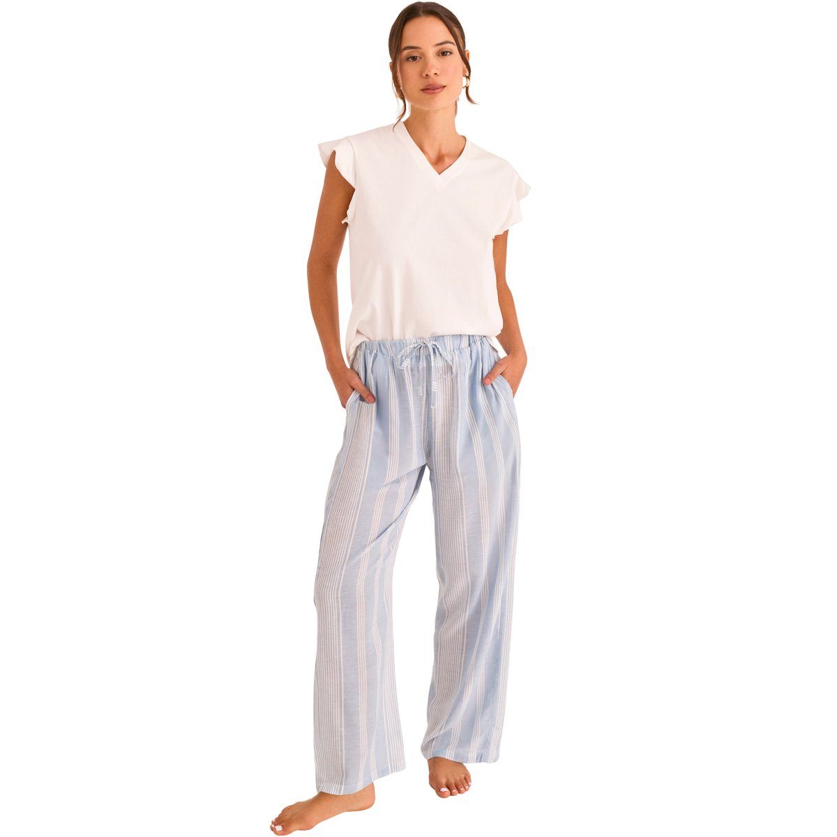 Pyjama pantalon t-shirt HOMEWEAR P120 bleu, SELMARK