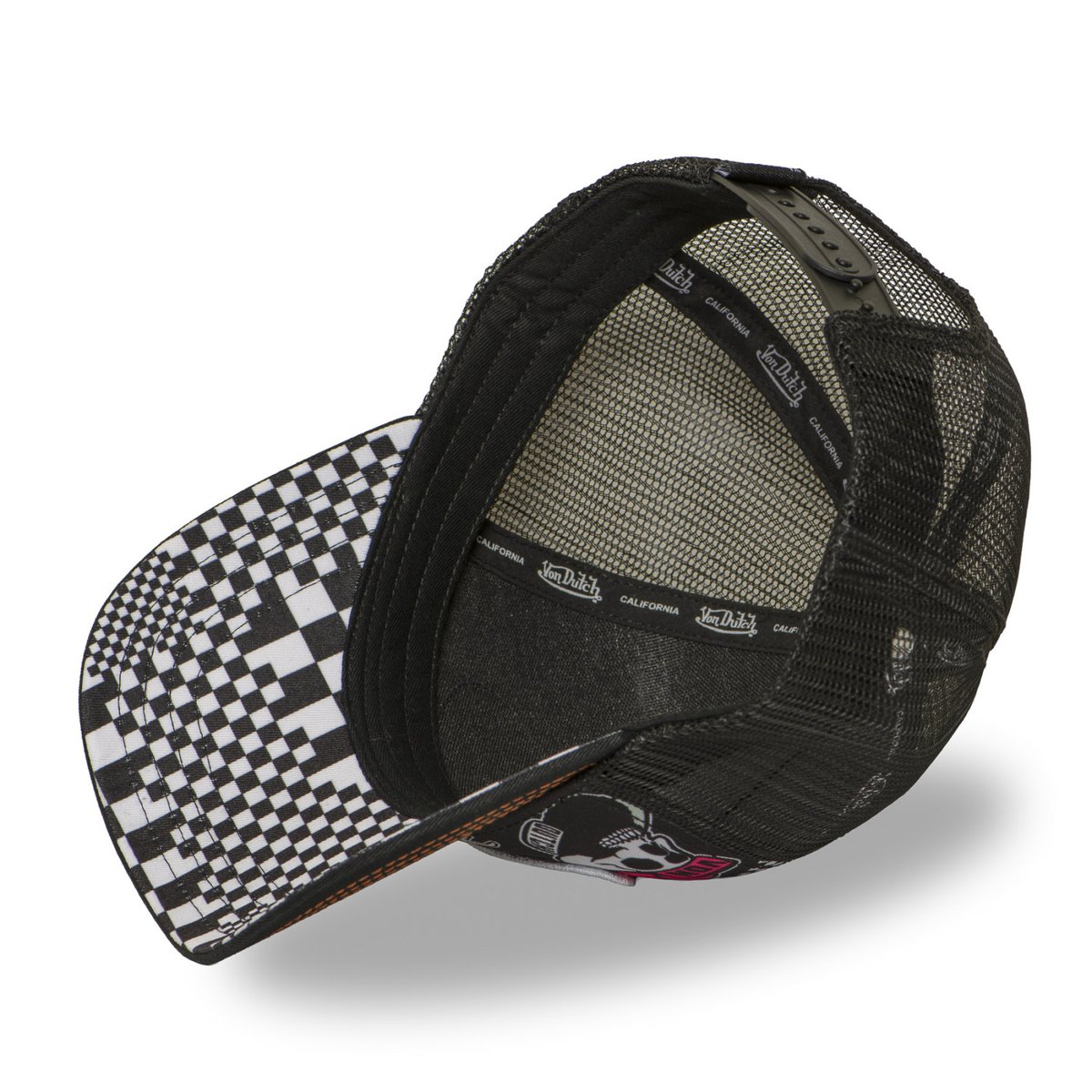 Casquette trucker SUBLI noir/orange/rose/jaune/blanc, VON DUTCH