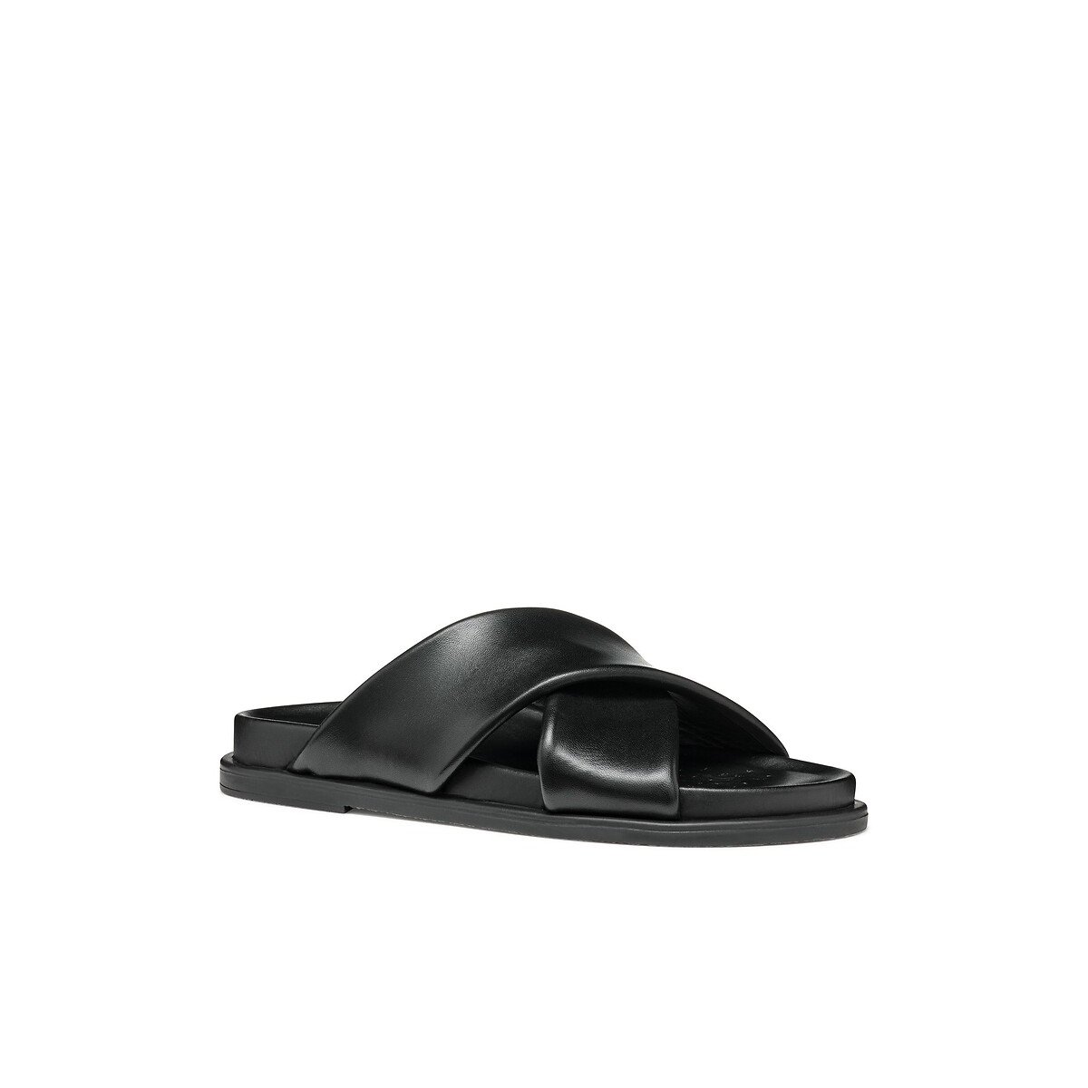 Mules piatte in pelle Adelash nero , GEOX