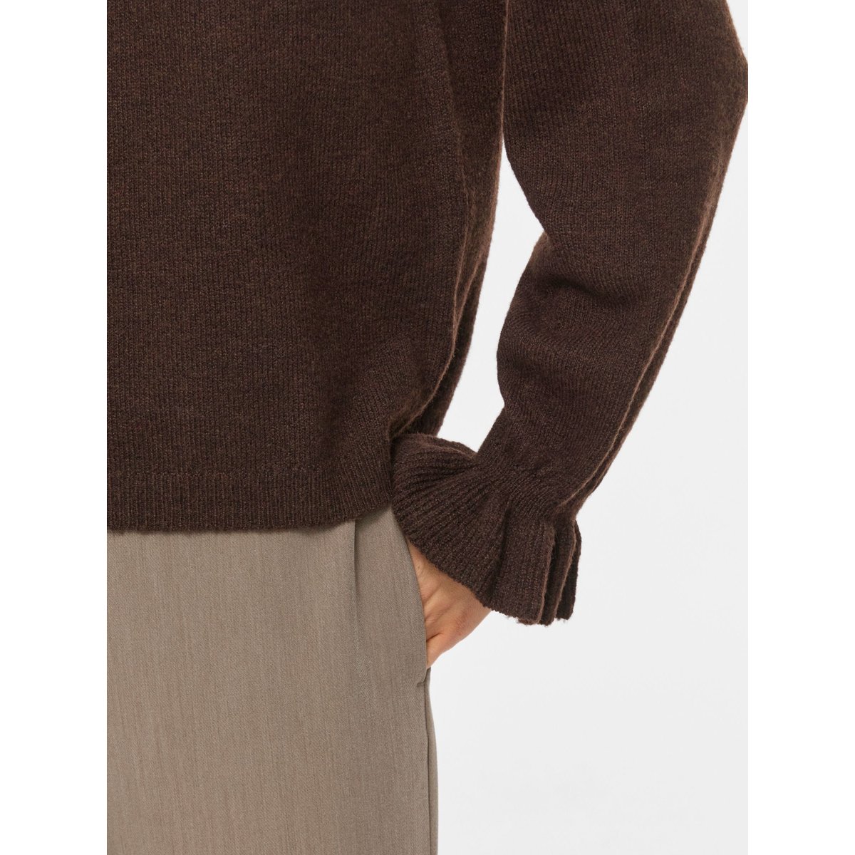 Pull En Maille marron - coffee bean1, VILA