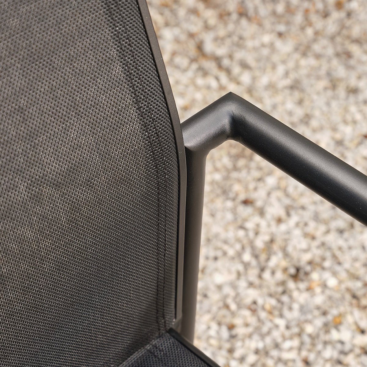 Fauteuil de jardin en aluminium et textilène noir BASALT noir, BERAH GETAH
