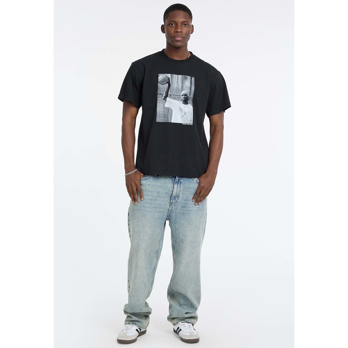 T-Shirt Imprimé Allen Iverson noir, GUESS JEANS