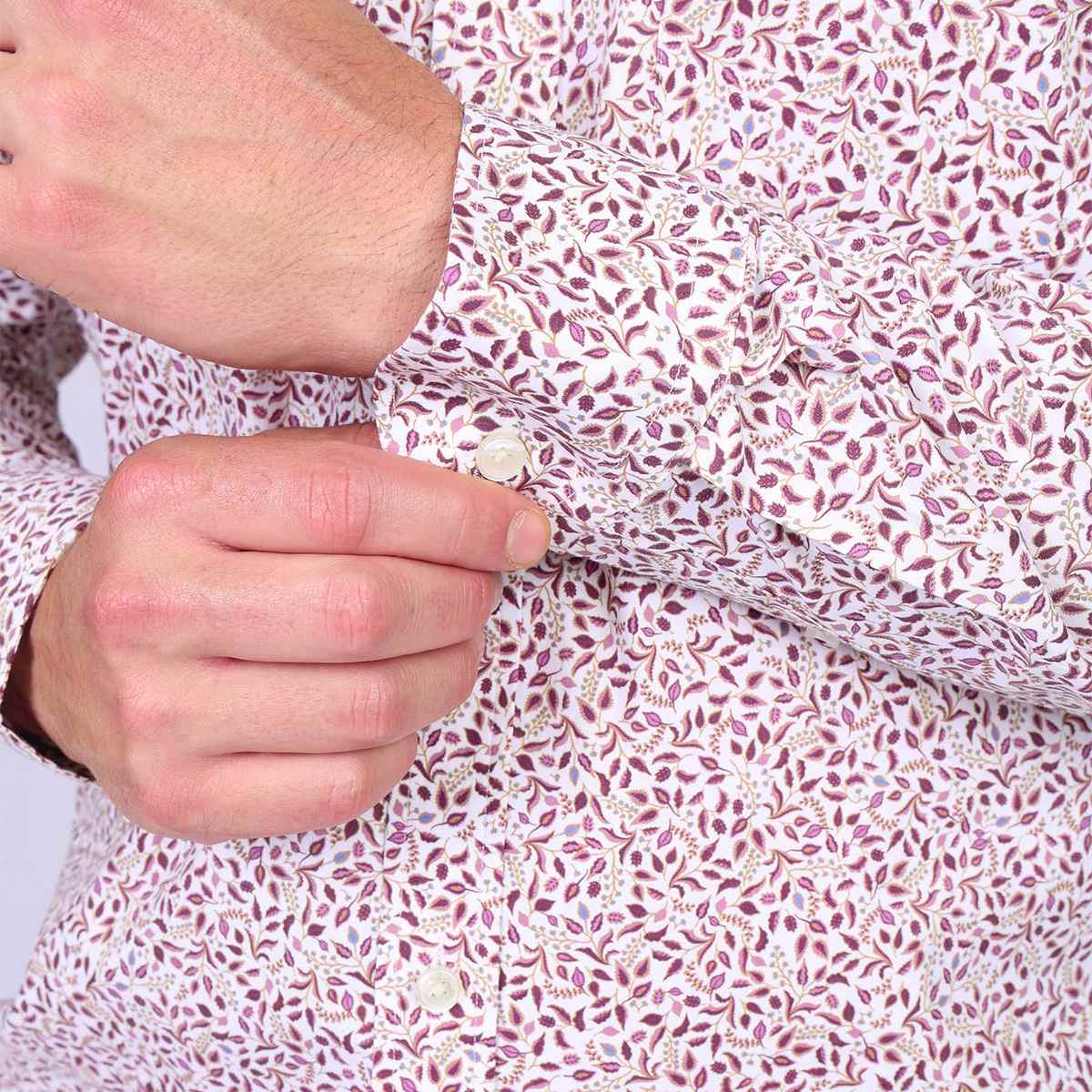 Chemise fleurie Henrie blanc, MISE AU GREEN