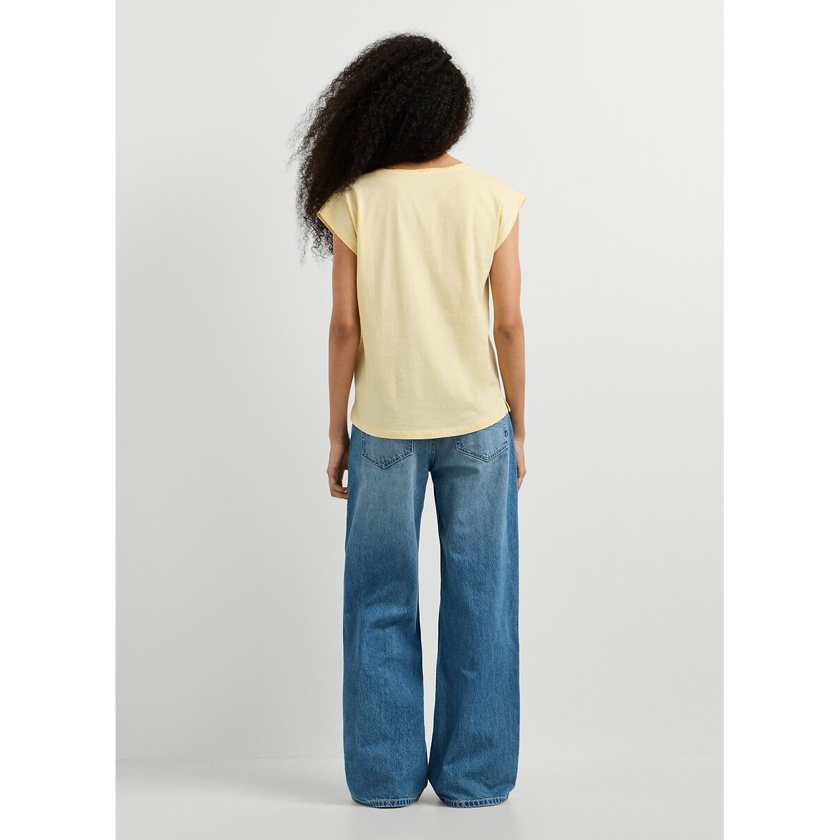 V-Neck Short Sleeve T-Shirt yellow, PEPE JEANS