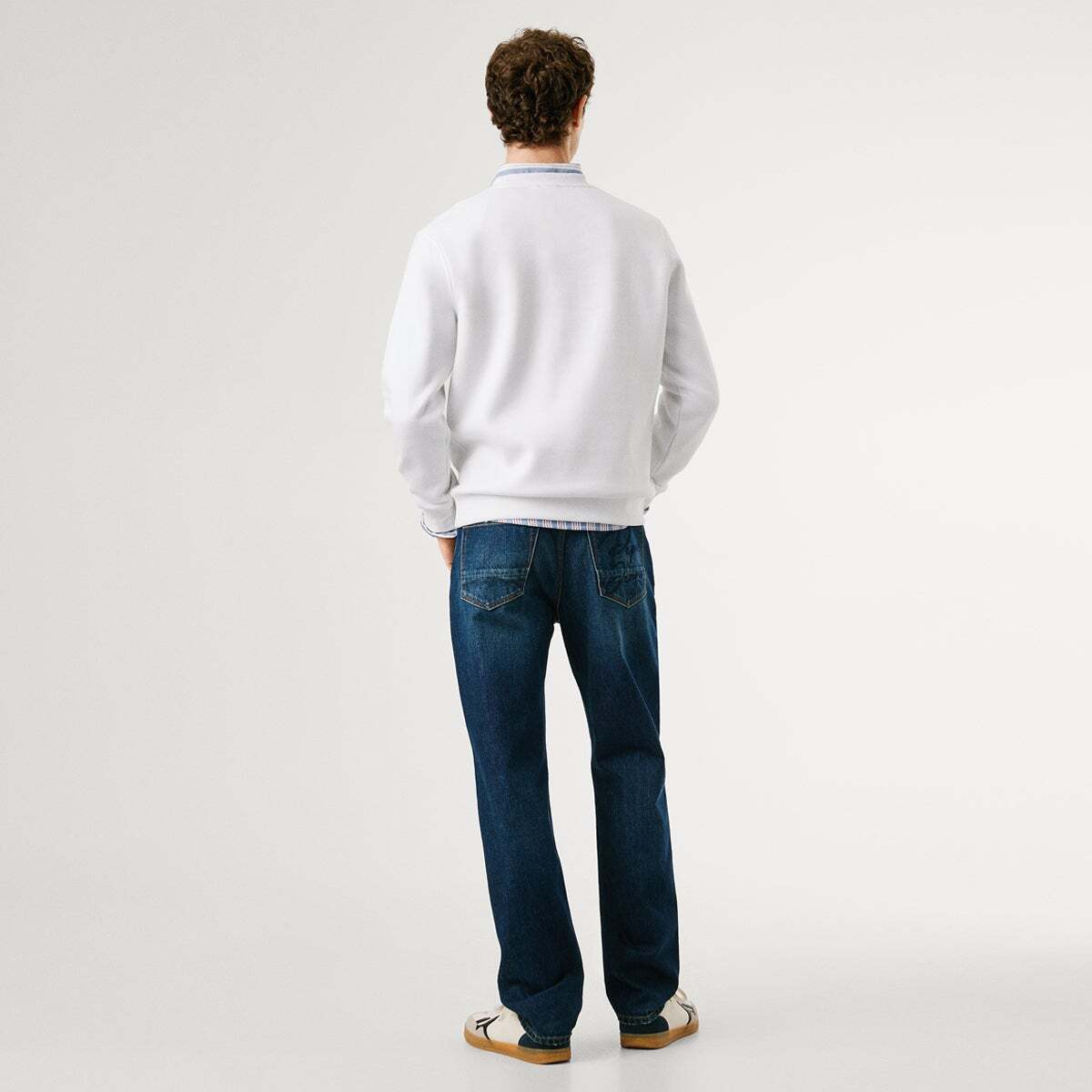 Sweat col rond Matthew blanc, PEPE JEANS