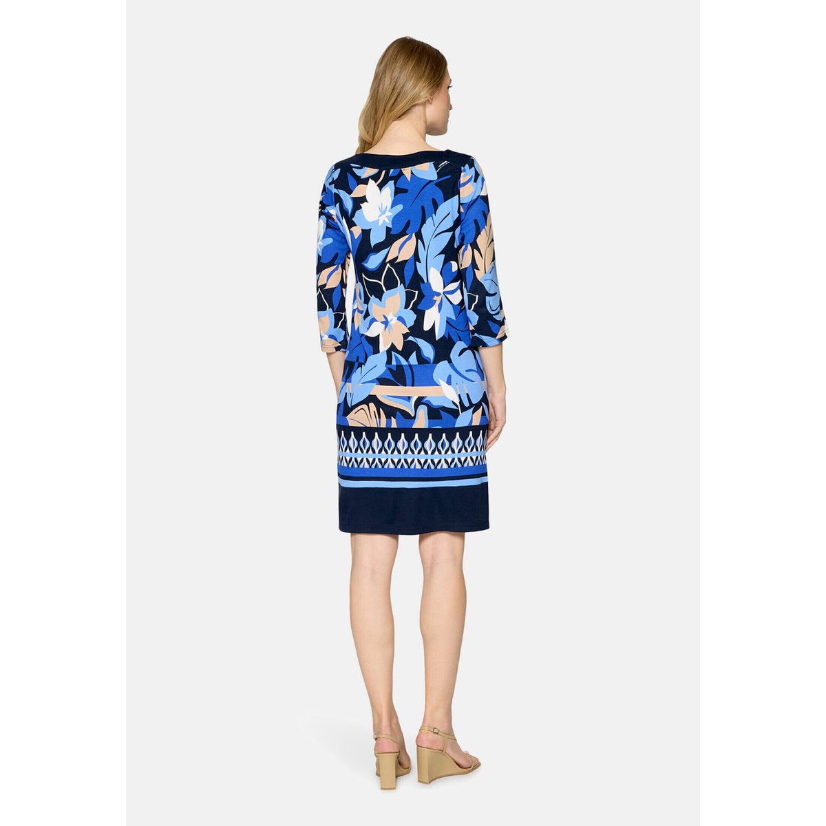 Robe façon t-shirt à manches 3/4 bleu foncé/bleu, BETTY BARCLAY