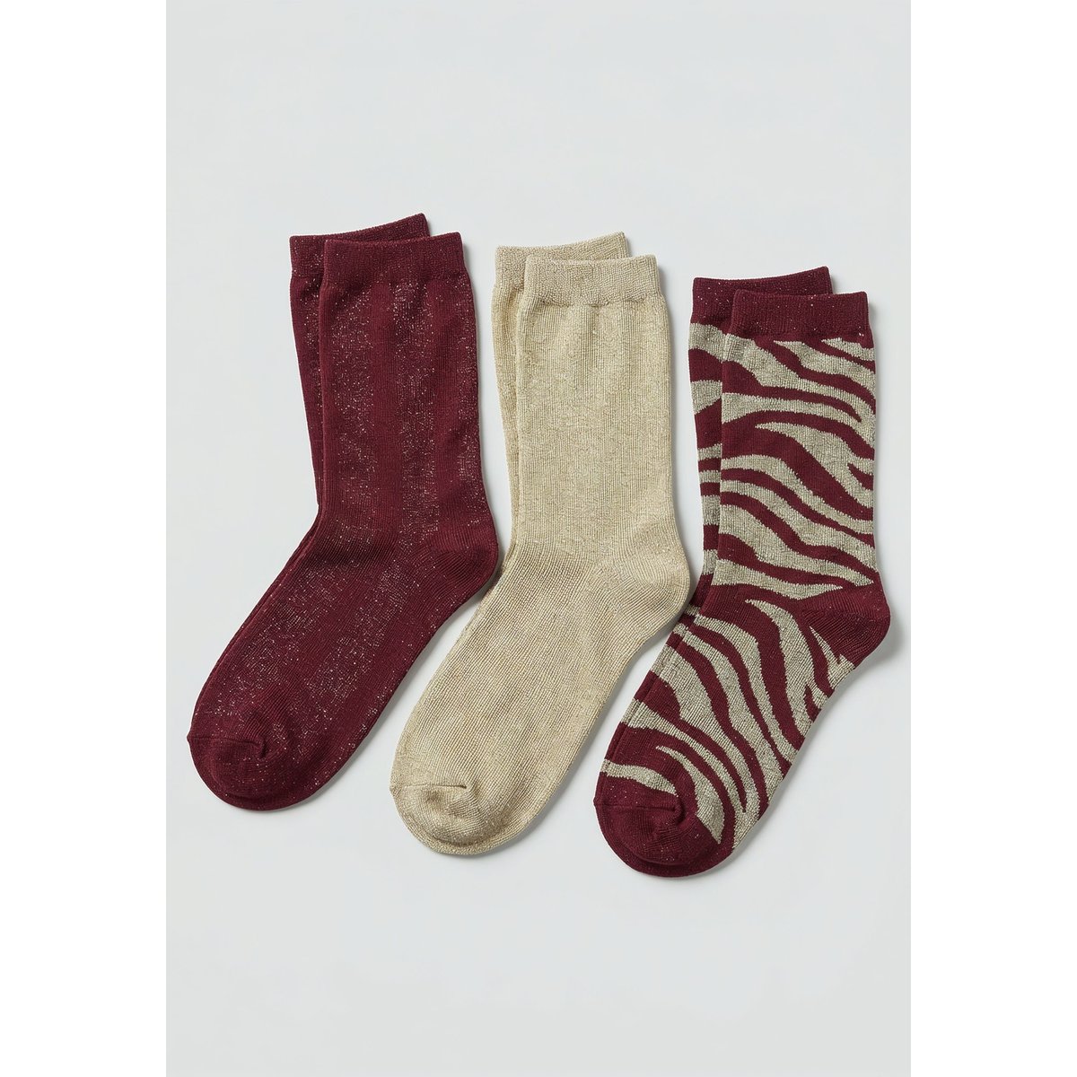 Chaussettes femme motif zèbre ZEBRA ruby, DEELUXE