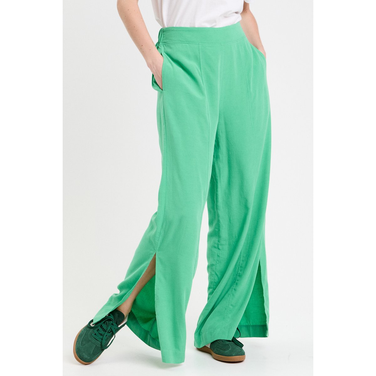 Pantalon large taille standard vert, CACHE CACHE