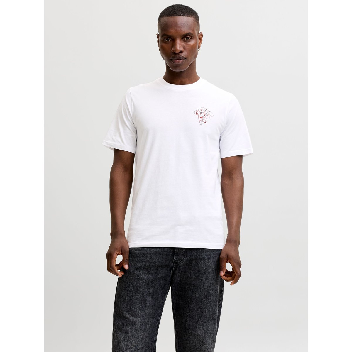 T-shirt logo graphique dos, BREWY blanc, JACK & JONES