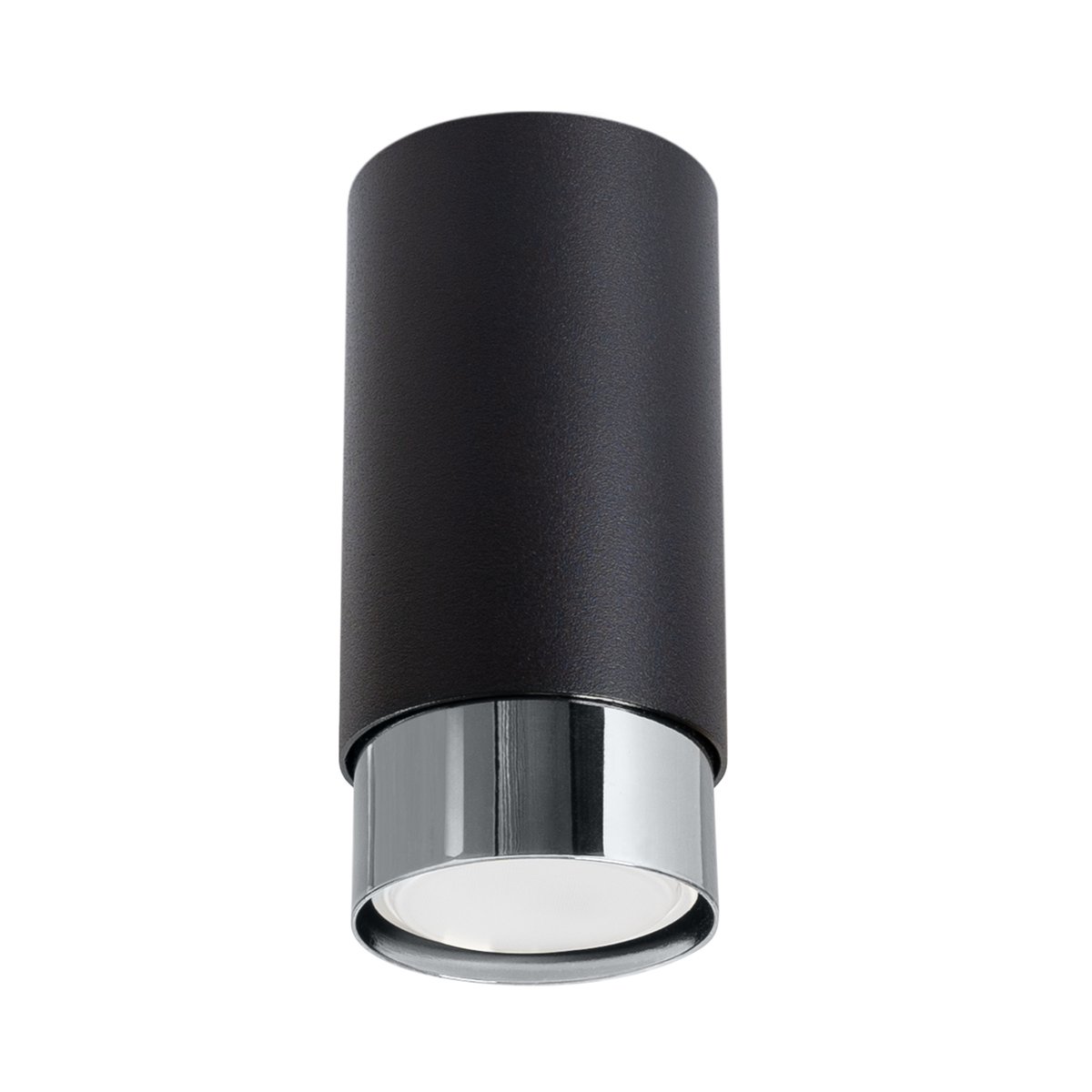 Plafonnier Acier Noir/Chromé GU10 1 Nero 12.5 noir, EDEN