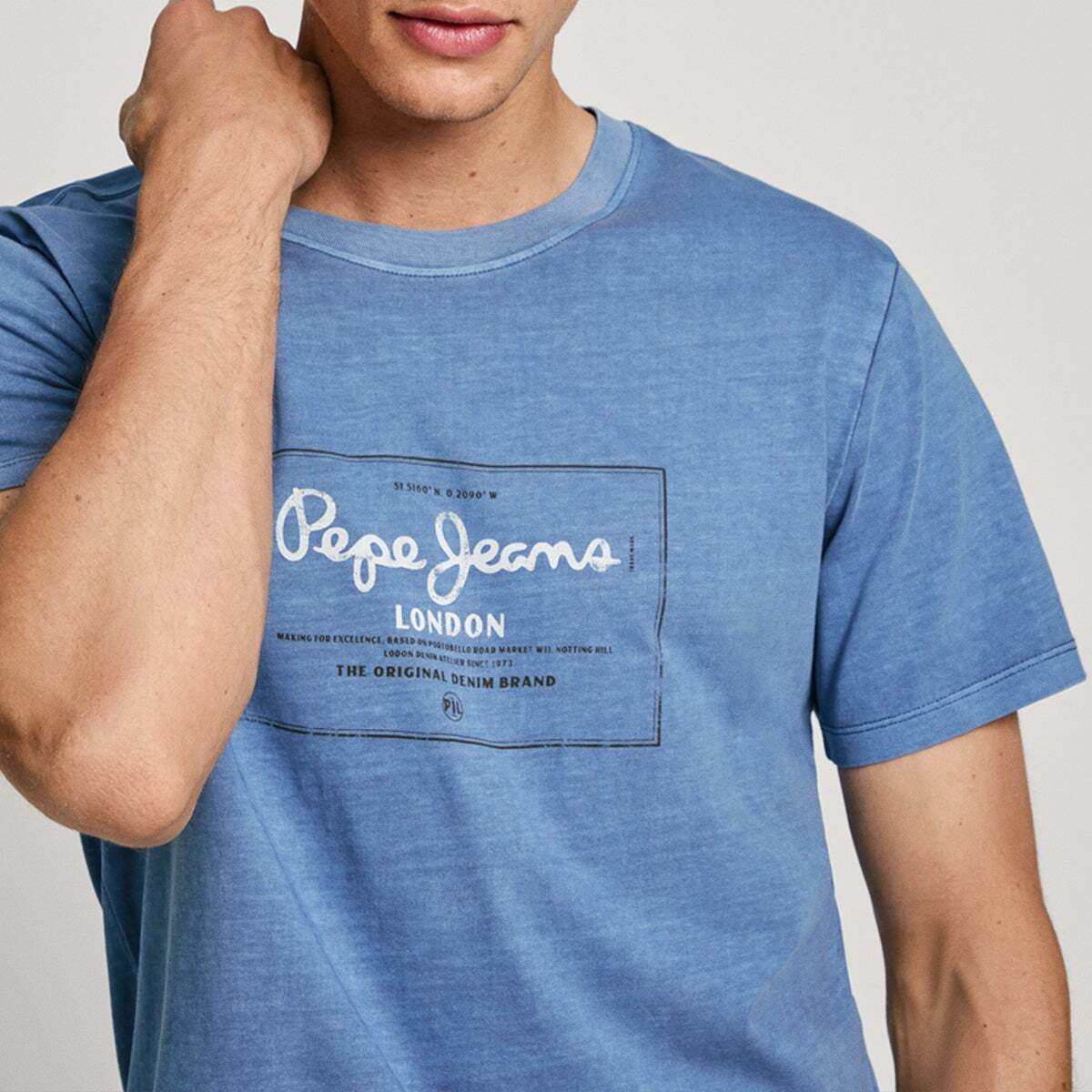 T-Shirt Coupe Regular Avec Logo bleu union, PEPE JEANS