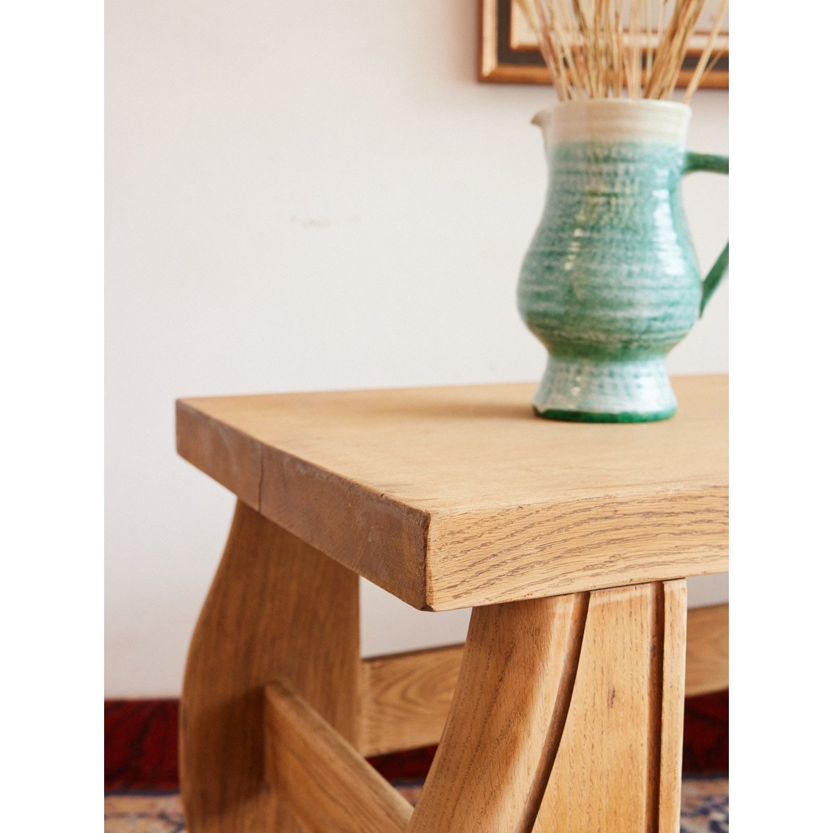 Table basse en bois massif Léonie N°1596 - Bon état bois clair, DEBONGOUT