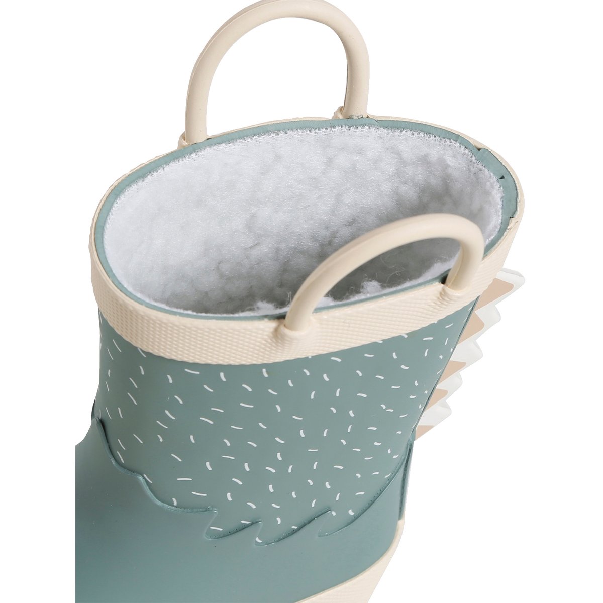Bottes de pluie bébé détails ludiques vert imprimé, VERTBAUDET