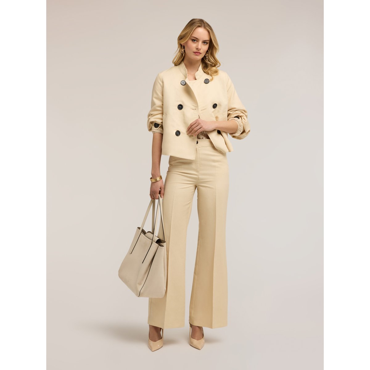 Veste croisée beige, MOTIVI