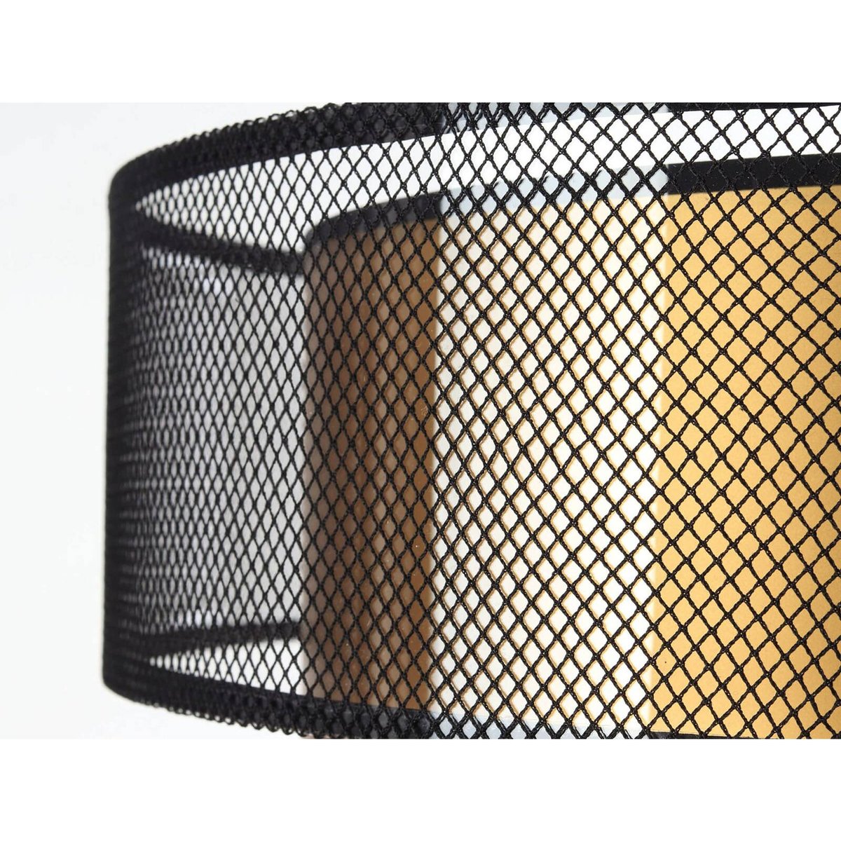 Suspension en tissu, DUO ÉLÉGANT filet noir et doré satiné et brillant, BPS KONCEPT