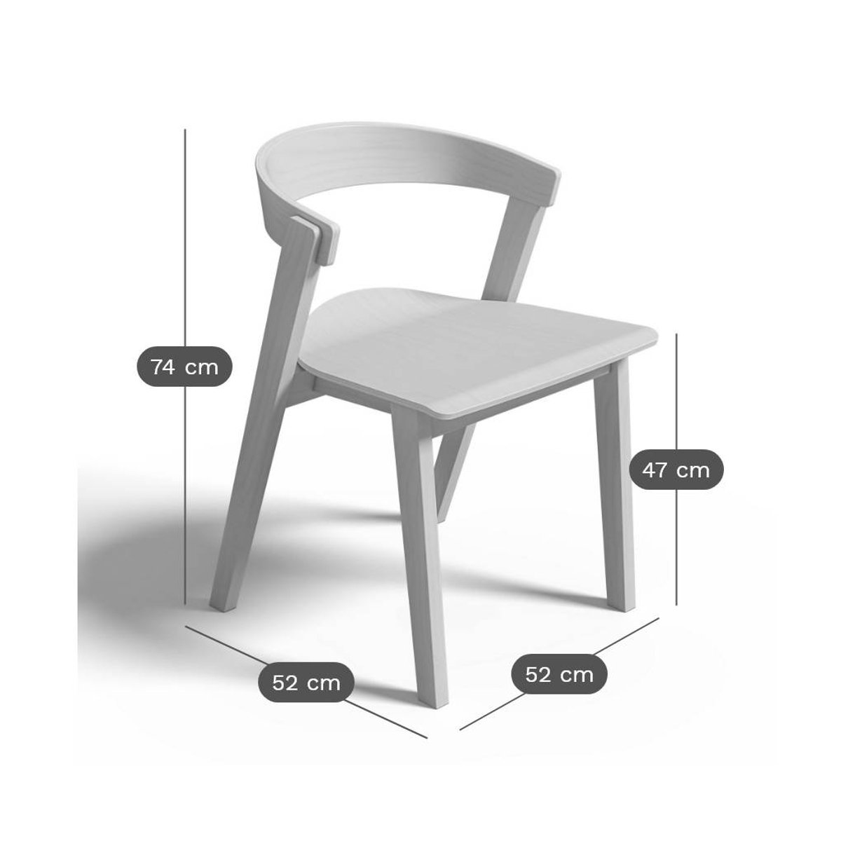 Lot de 2 chaises bois massif - TEVA bois clair, CAMIF