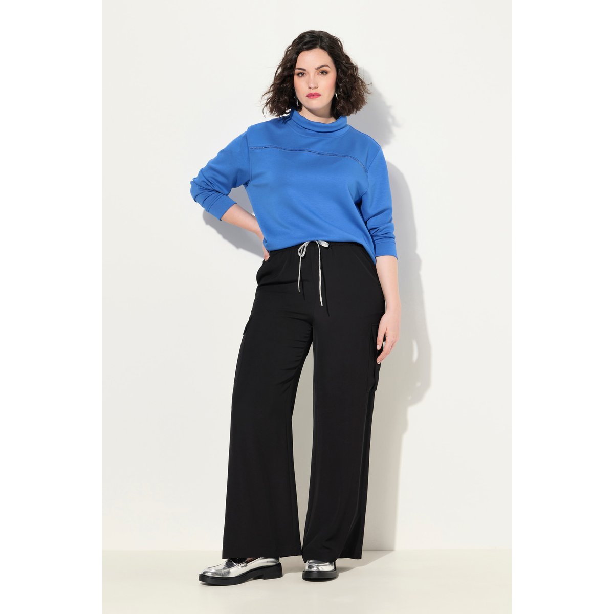Pantalon cargo jambe droite noir, ULLA POPKEN