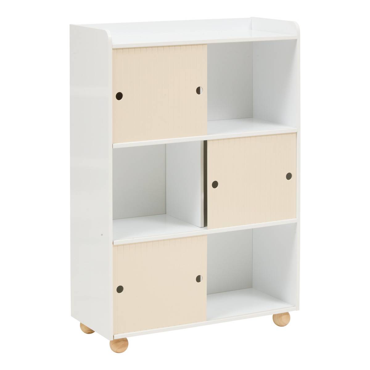 Meuble de rangement enfant 3 portes coulissantes BOULI beige, ATMOSPHERA FOR KIDS