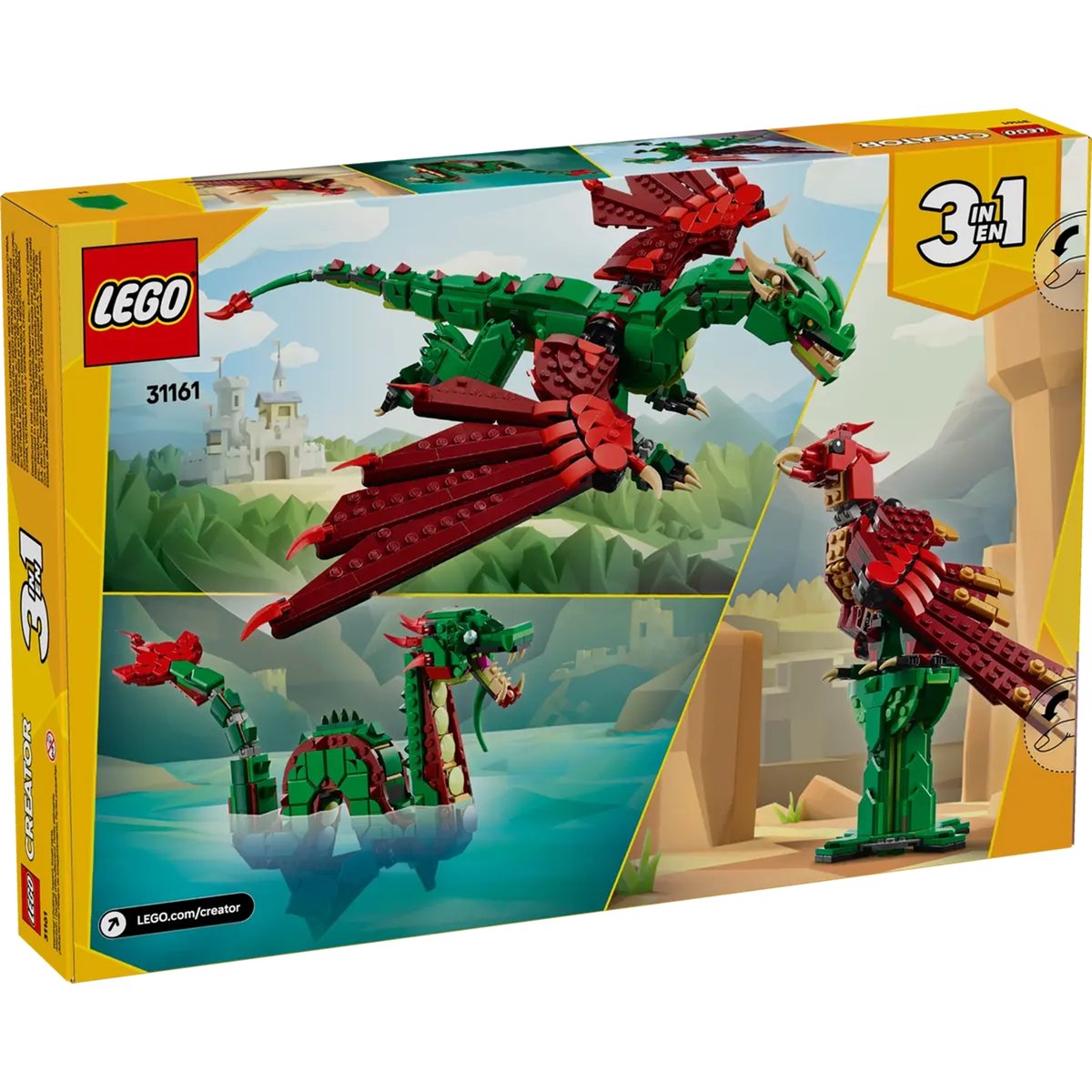 LEGO Creator - Dragon Médiéval 3-en-1 - 31161 multicolore, LEGO