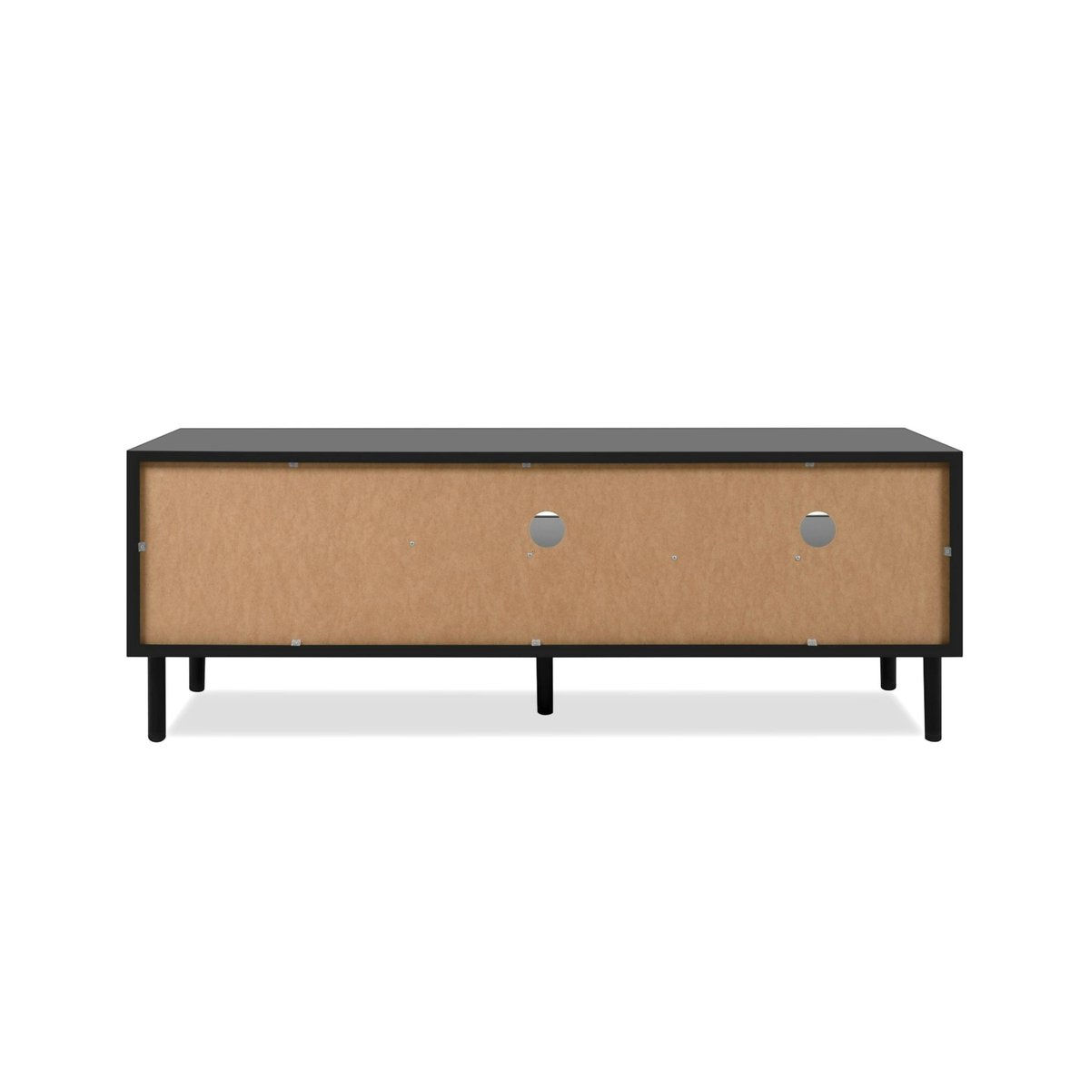 Meuble TV noir décor bois 1 porte 2 tiroirs NOREN noir, PIER IMPORT