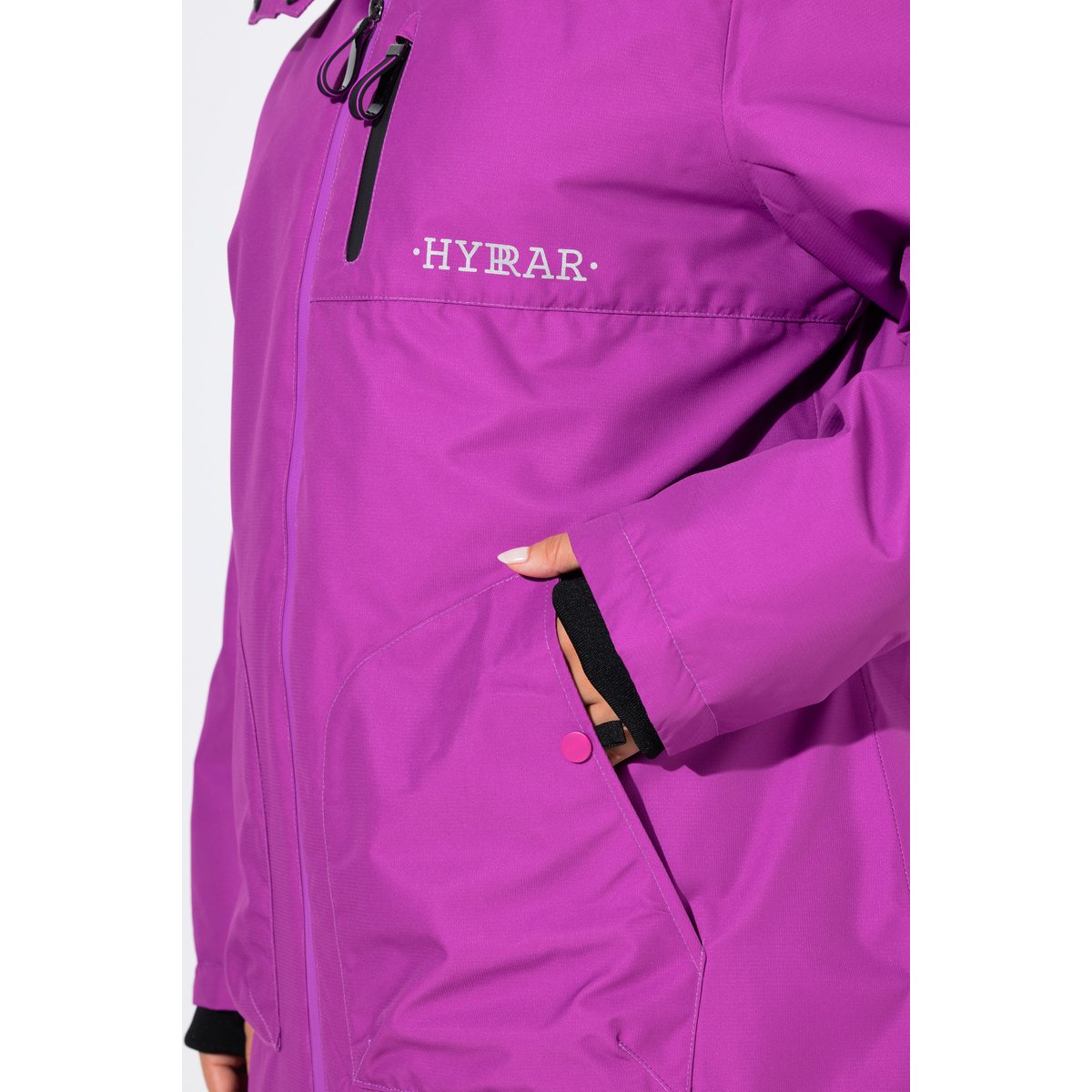 Manteau à capuche, matière déperlante magenta foncé, ULLA POPKEN