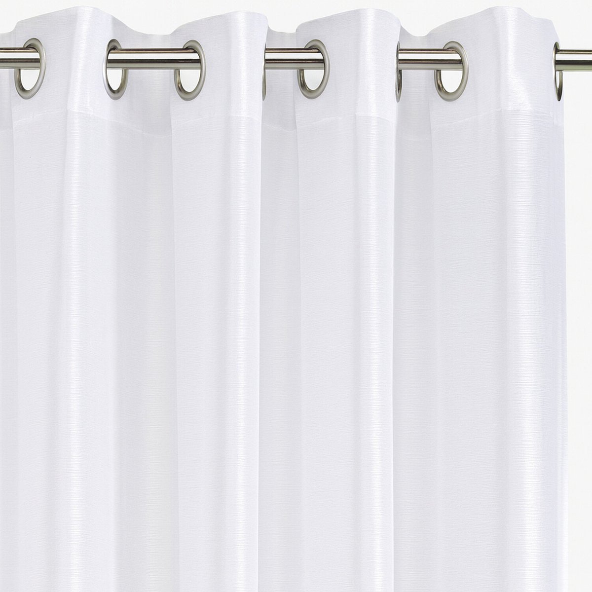 2 Rideaux Voile Touch Fantaisie blanc, LES ATELIERS DU LINGE
