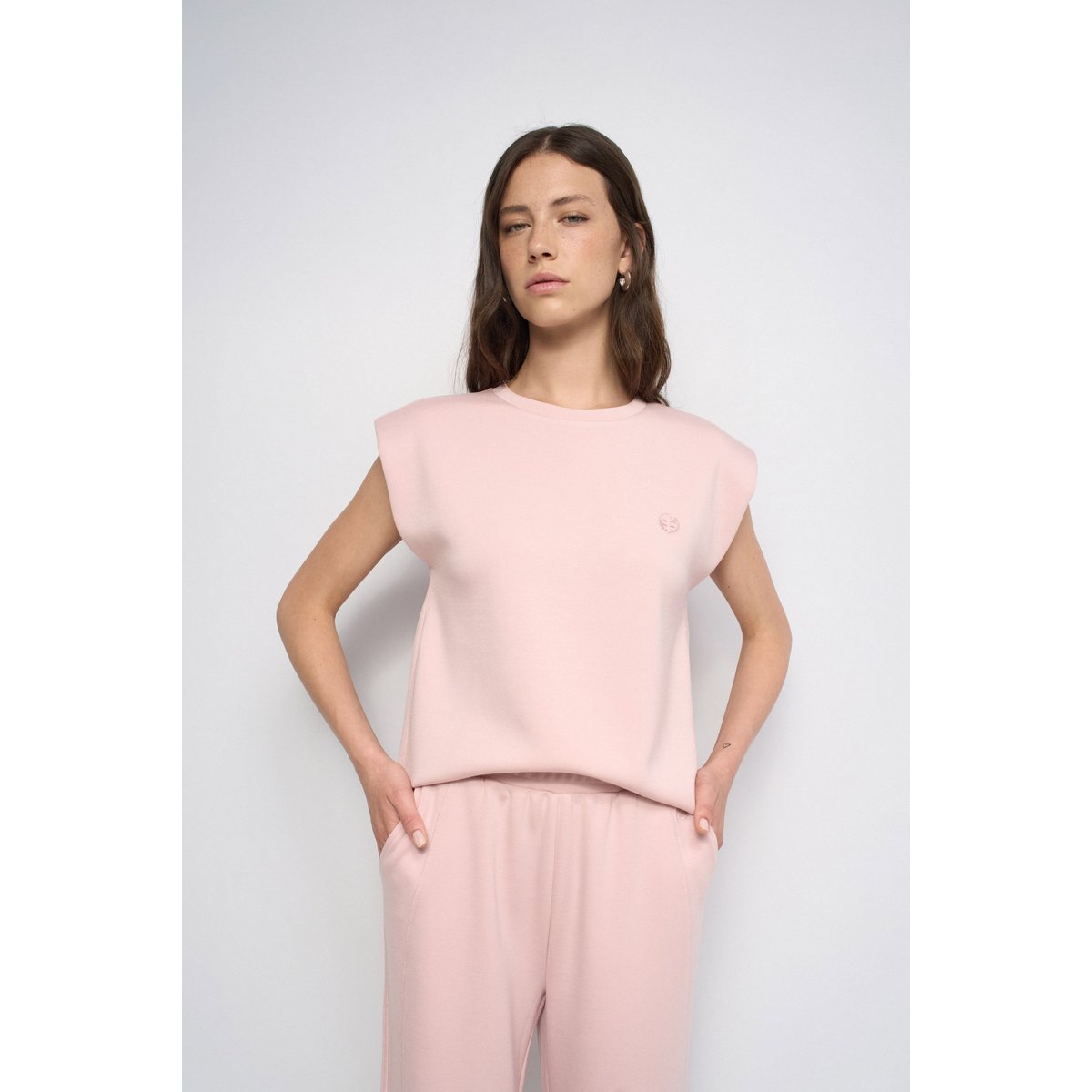 T-SHIRT À ÉPAULETTES rose, SALSA JEANS