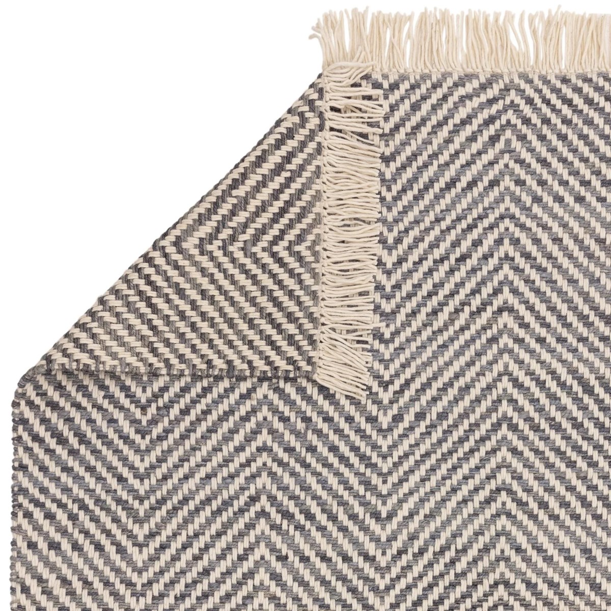 Tapis salon et chambre en jute et coton VIGA gris, NOVATREND