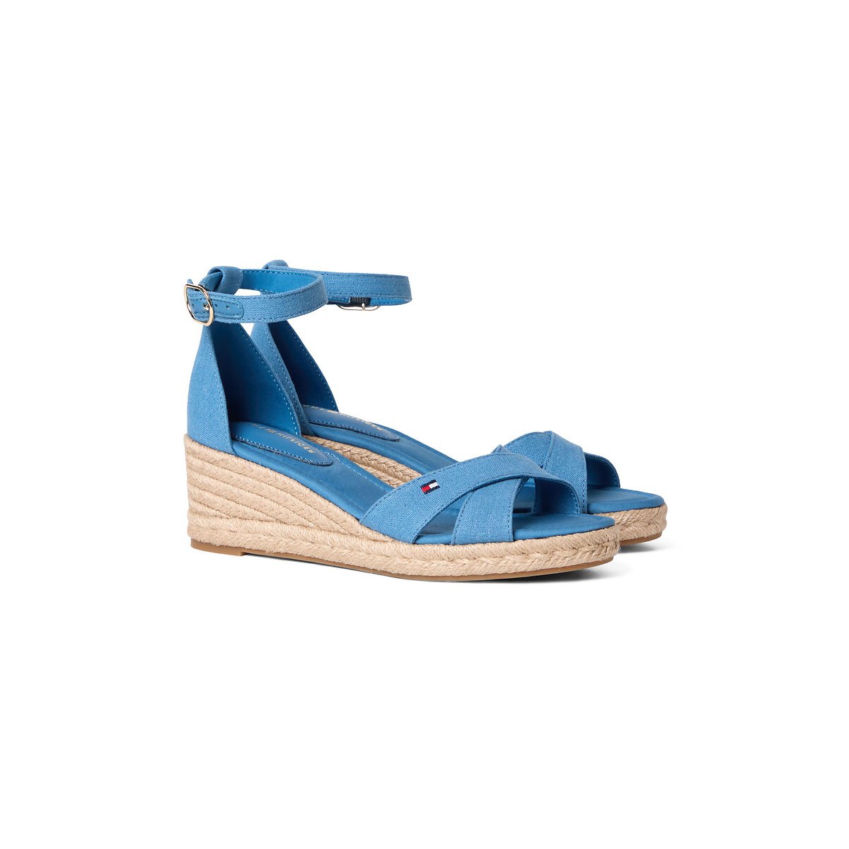 Sandales croisées compensées bleu, TOMMY HILFIGER