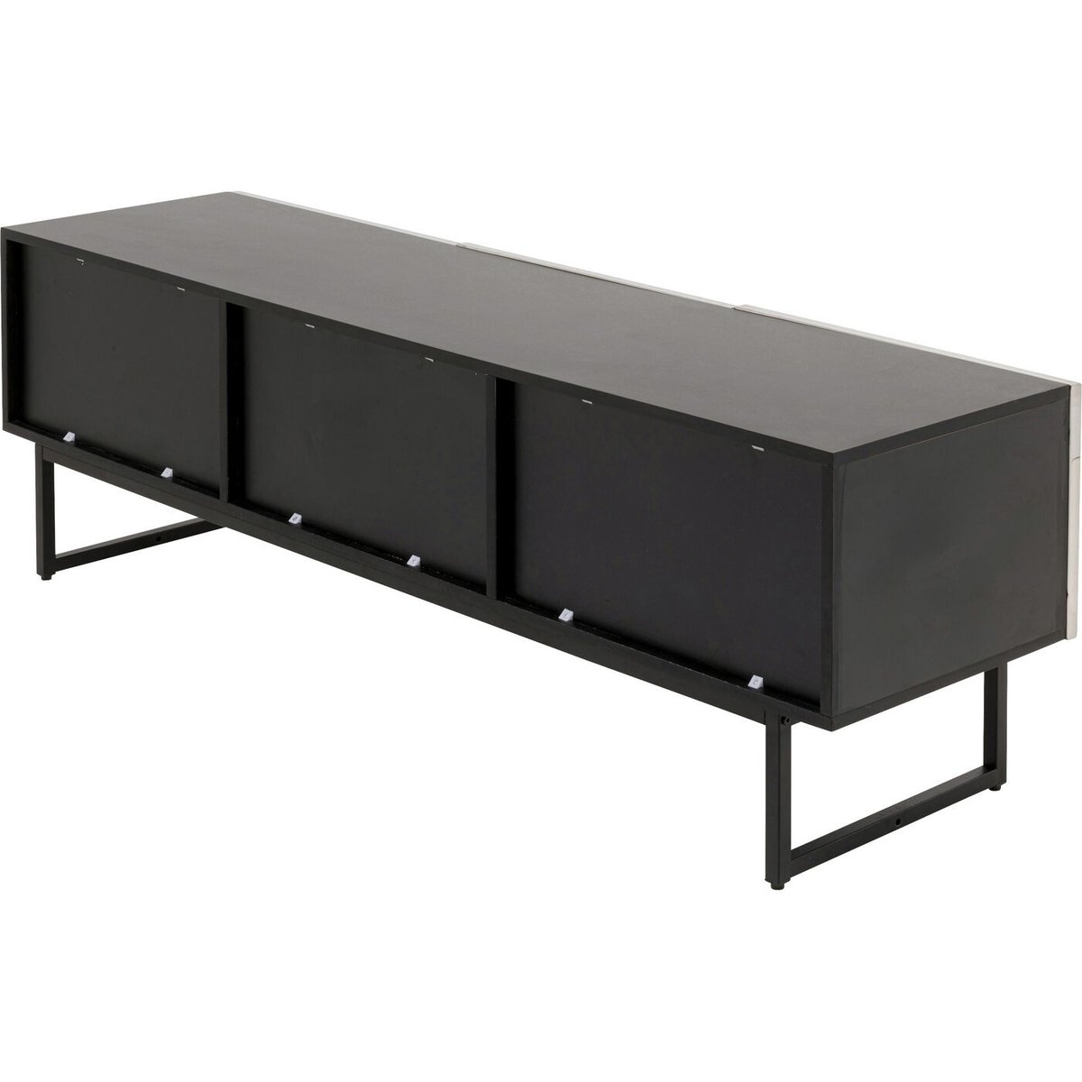 Meuble TV en acier texturé, CARINO argent, KARE DESIGN