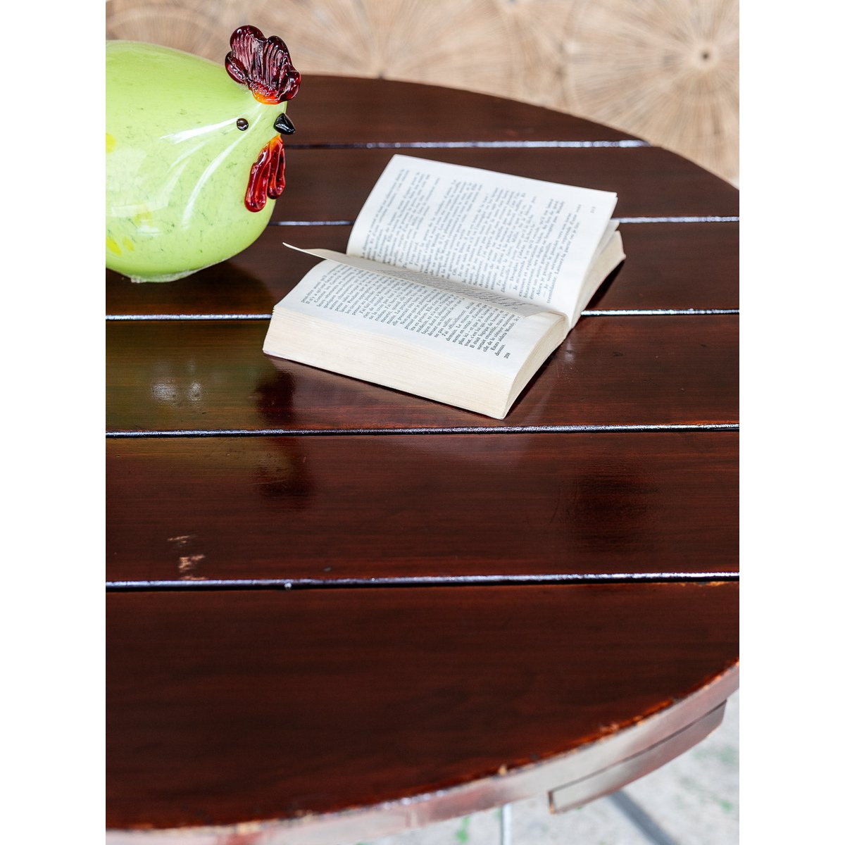Table à manger pliable d'extérieur Romy N°1558 - Bon état bois foncé, DEBONGOUT