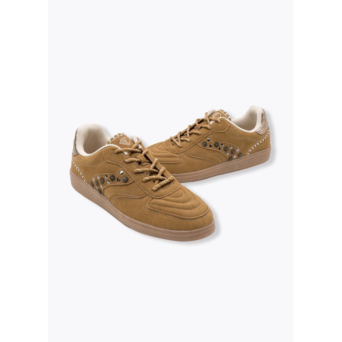Baskets cloutées camel, PROMOD