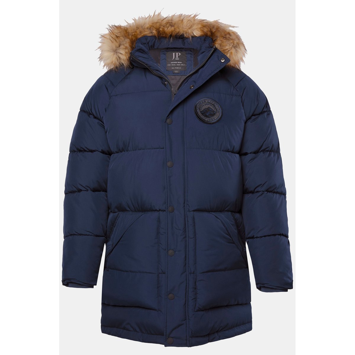Parka matelassée à capuche bleu marine, JP1880