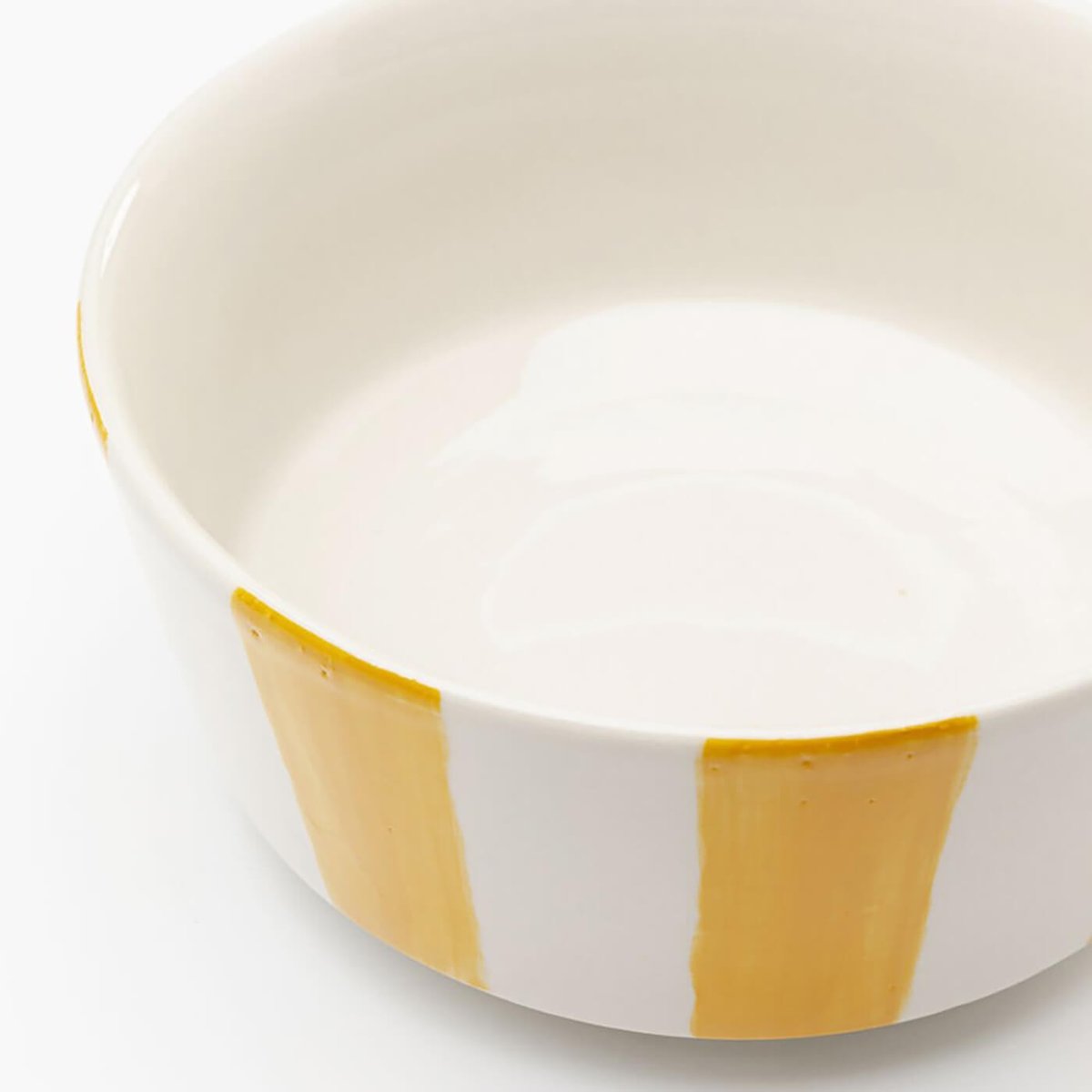 Lot de 4 bols rayés, COCINA jaune, KARE DESIGN