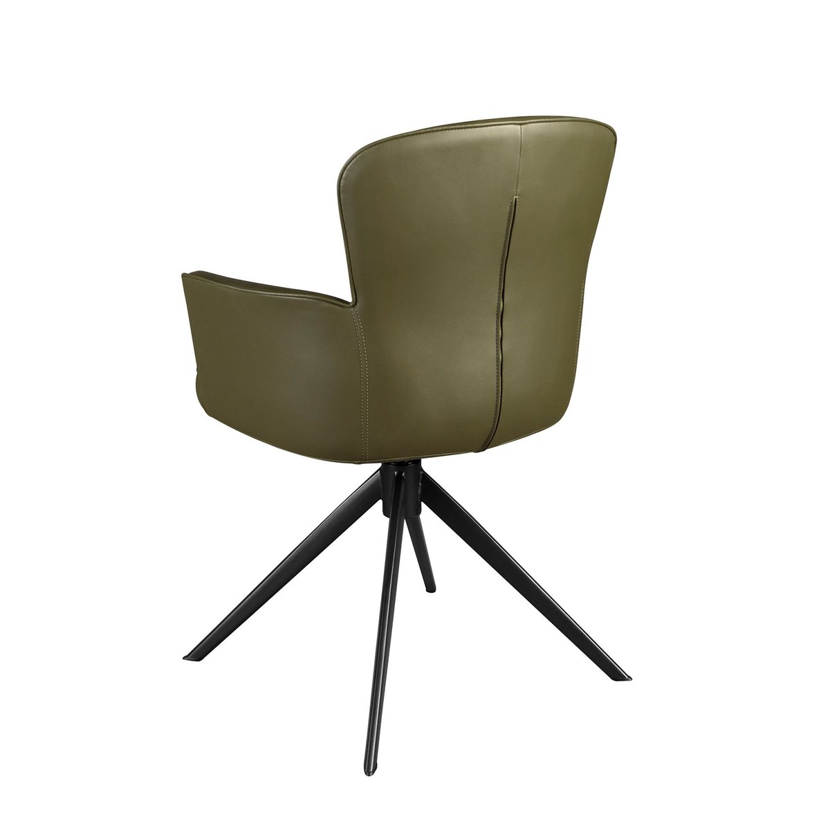 Chaise pivotante en simili cuir vert foncé | noir, ANGEL CERDA