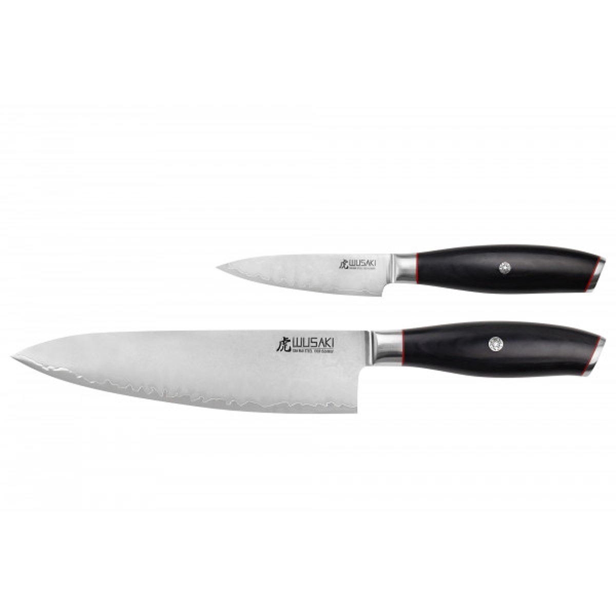 Coffret 2 couteaux chef + office Fujiko Black 10Cr v002228, WUSAKI