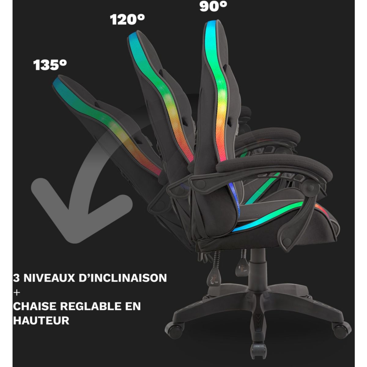 Chaise gaming C5L Access couleur unique, SKILLKORP