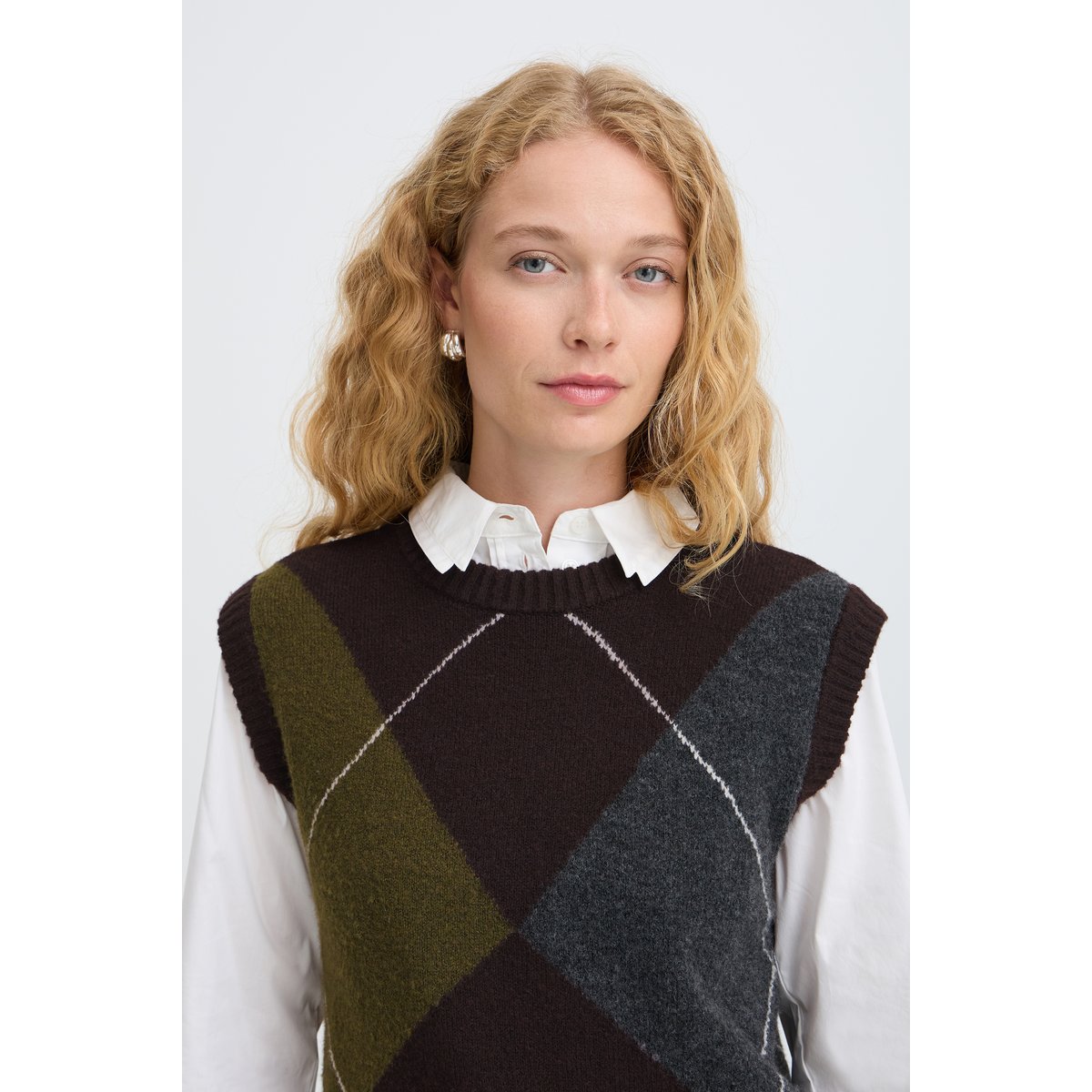 Sans manches marron java mel argyle, B.YOUNG