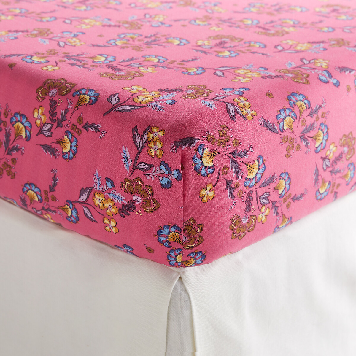 Drap housse 50% coton recyclé bonnet 25 cm Merline imprimé, LA REDOUTE INTERIEURS