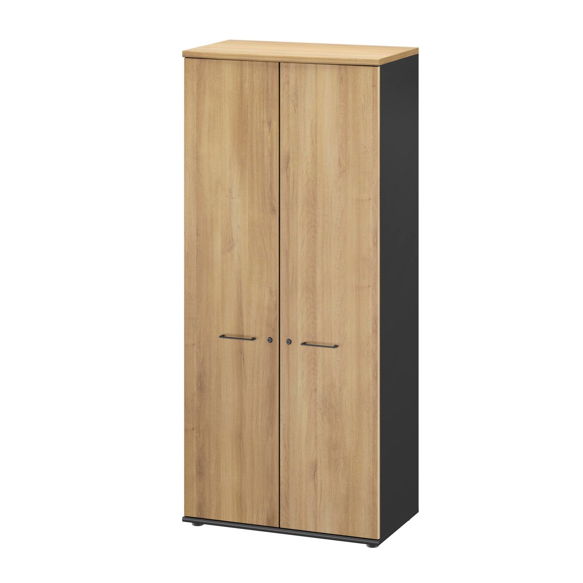 Armoire 2 portes du avec étagères beige, GAMI
