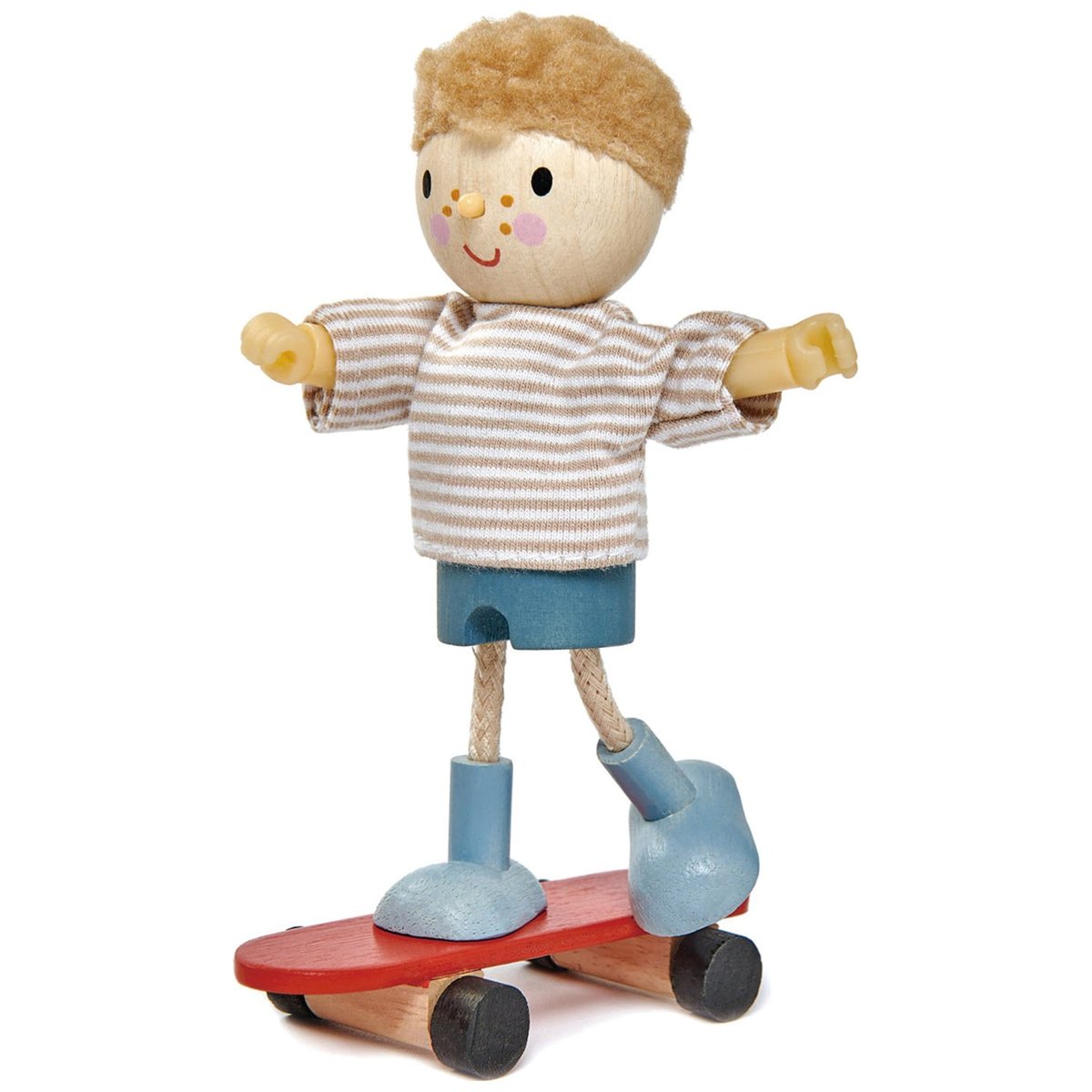 Poupée Edward avec skateboard multicolore, TENDER LEAF TOYS