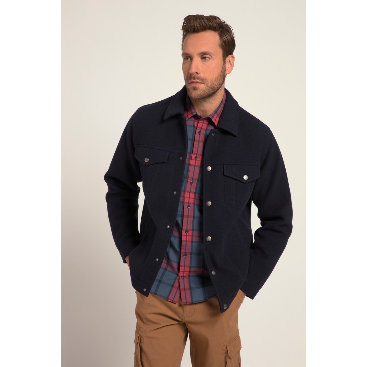 Veste esprit camionneur bleu marine, JP1880