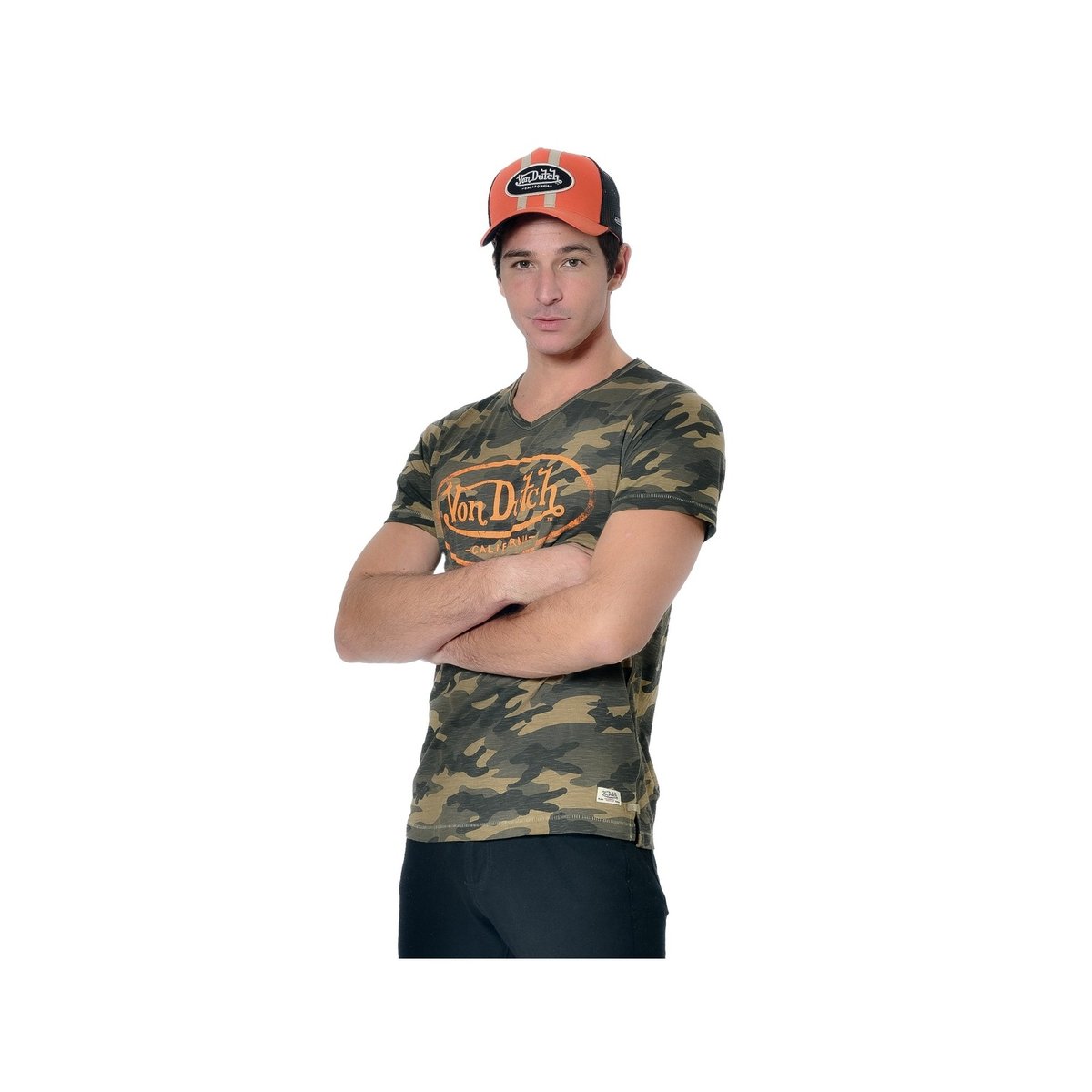 Tee Shirt en coton Ron camouflage, VON DUTCH