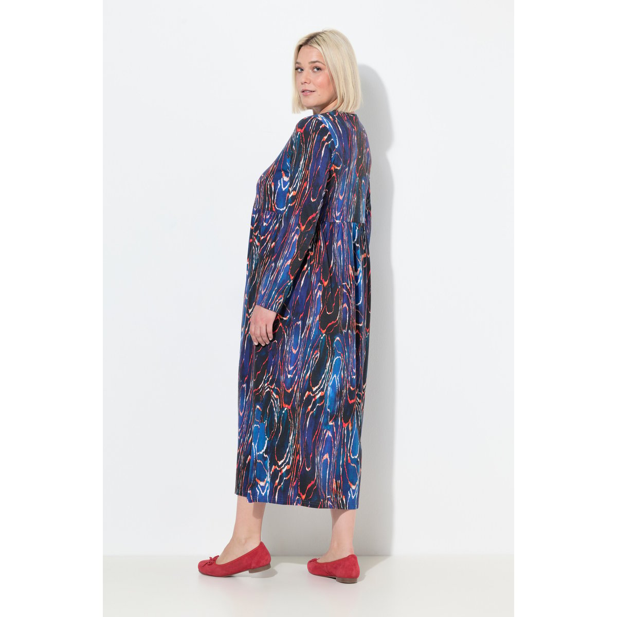 Robe maxi motif peau de serpent bleu roi, ULLA POPKEN