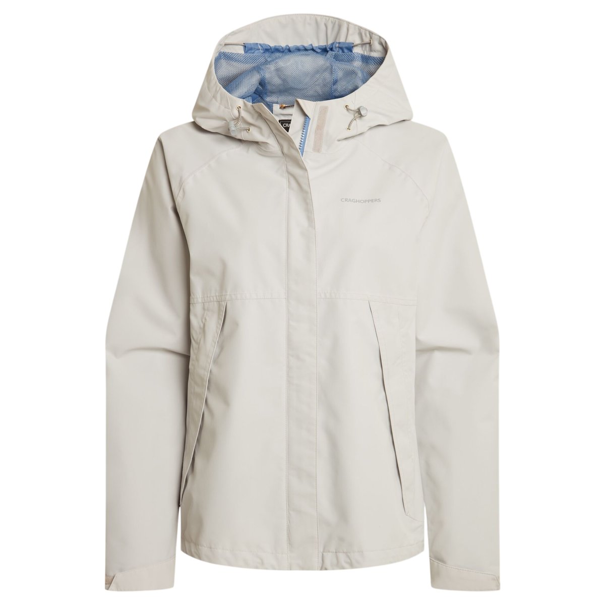 Veste imperméable unie à capuche OSSUS gris clair, CRAGHOPPERS